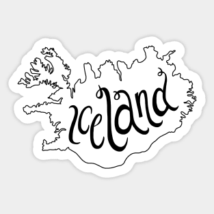 Iceland Outline Sticker